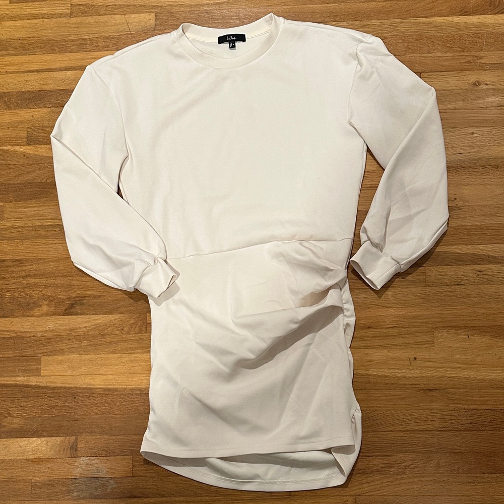 *last chance* Lulus | Women’s White Long Sleeve Dress - Picture 1 of 10